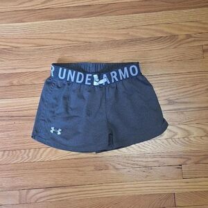 Under-armour Women's Grey and Black Shorts
